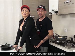 casting ALLA ITALIANA Mature redhead ass romped deep