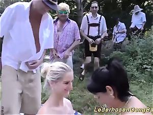 mischievous german outdoor groupsex fuckfest